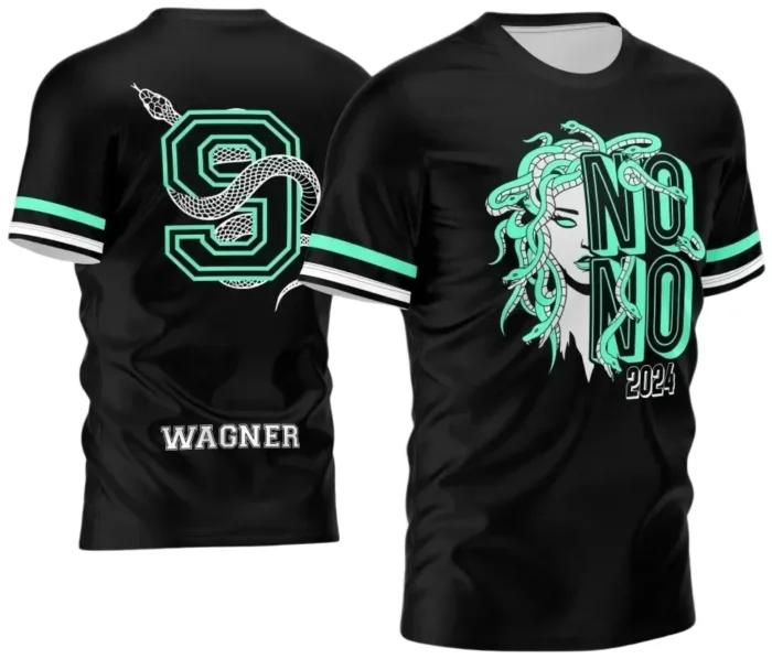 Template para Camisa Nono Ano Medusa Verde