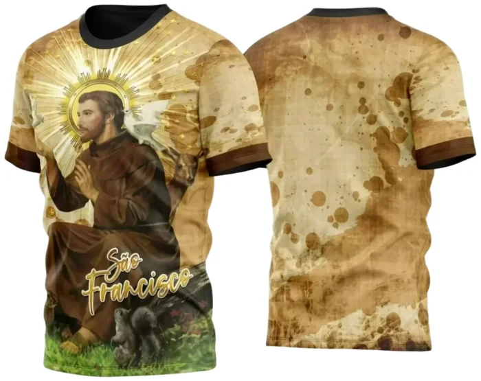Template Camisa Religião - São Francisco de Assis 