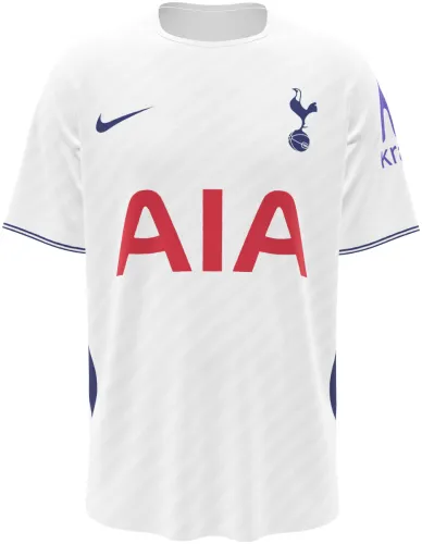 Camisa titular do Tottenham Hotspur 2026 - 2027 branca com textura diagonal, frente e costas