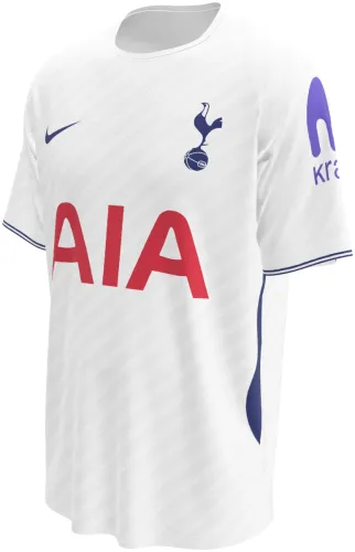 Camisa titular do Tottenham Hotspur 2026 - 2027 branca com textura diagonal, frente e costas