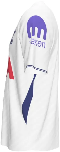 Camisa titular do Tottenham Hotspur 2026 - 2027 branca com textura diagonal, frente e costas
