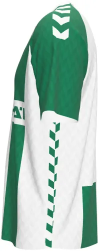 Camisa titular do Werder Bremen 2026 - 2027 com faixas verdes e brancas, frente e costas