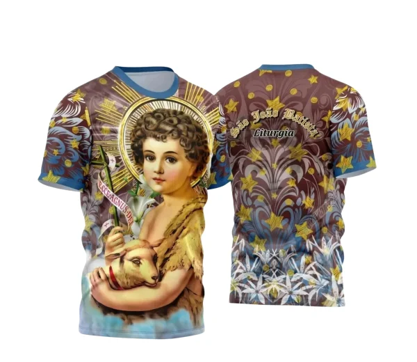  Arte Estampa Camisa  2024 - Religião - Festejo - São João Batista 2024 - 2025 