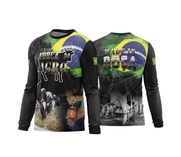  Arte Estampa Camisa Agro 2024 Modelo 01 Manga Longa