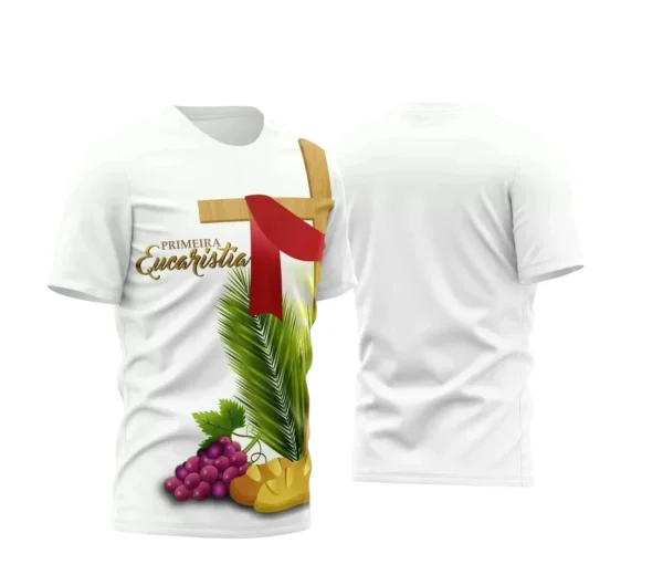  Arte Estampa - Camisa Religião - Eucaristia - 2024 - 2025