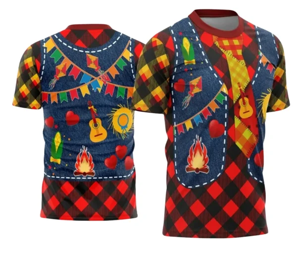  Arte Estampa Camiseta Arraiá 2025