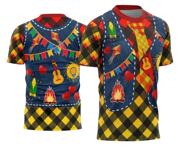  Arte Estampa Camiseta Arraiá 2025