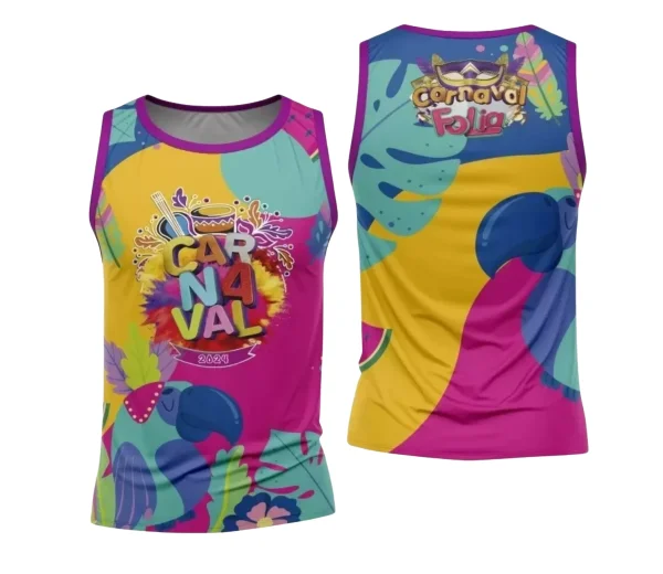 Arte Camisa Bloco Abadá Sublimação Carnaval 2024 - Modelo 80