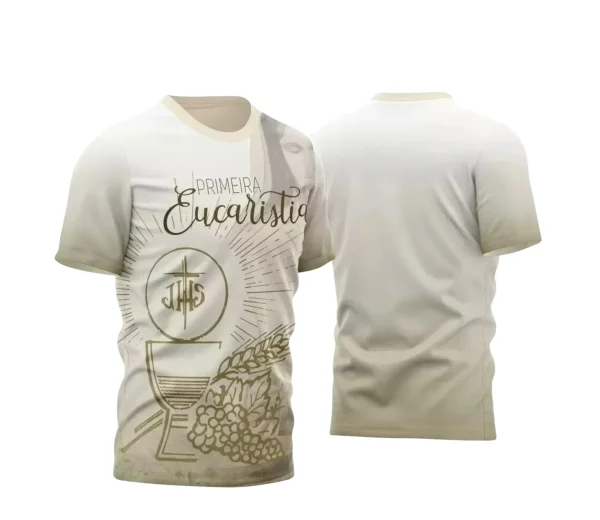 Arte Camisa Vetor Religião - Eucaristia Primeira Comunhão