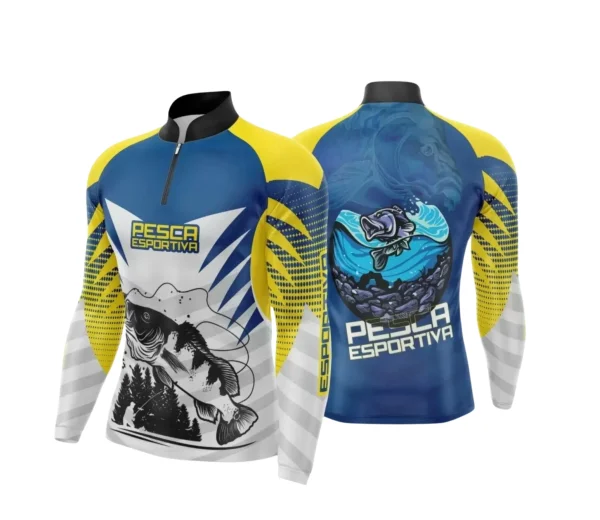 Arte Camiseta de Pesca Esportiva - 2024- 2025 - Templates Prontos