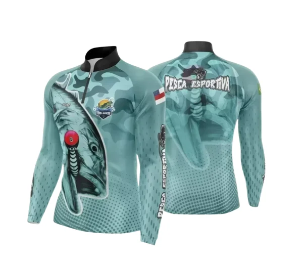 Arte Camiseta de Pesca Esportiva - 2024- 2025 - Templates Prontos