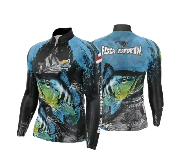 Arte Camiseta de Pesca Esportiva - 2024- 2025 - Templates Prontos