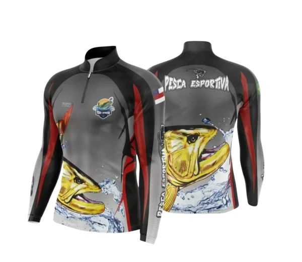 Arte Camiseta de Pesca Esportiva - 2024- 2025 - Templates Prontos