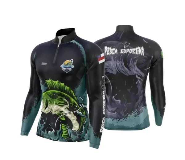 Arte Camiseta de Pesca Esportiva - 2024- 2025 - Templates Prontos