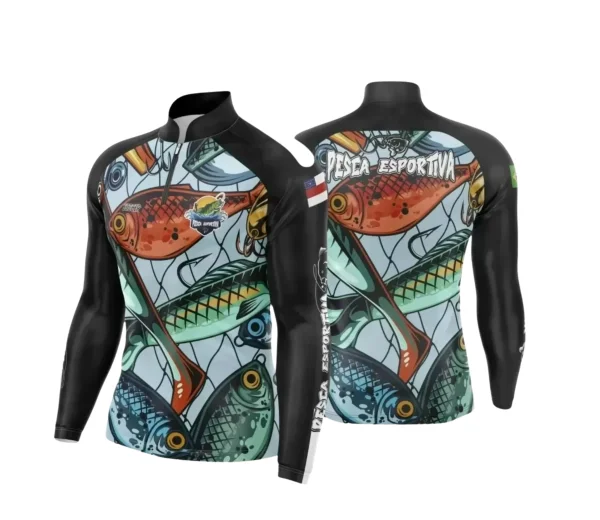 Arte Camiseta de Pesca Esportiva - 2024- 2025 - Templates Prontos