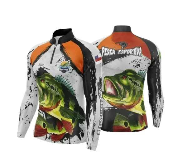 Arte Camiseta de Pesca Esportiva - 2024- 2025 - Templates Prontos