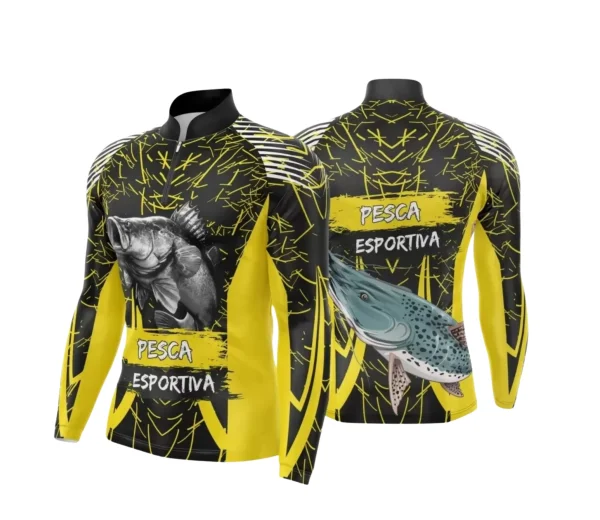 Arte Camiseta de Pesca Esportiva - 2024- 2025 - Templates Prontos