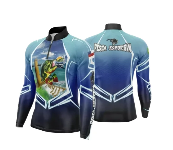 Arte Camiseta de Pesca Esportiva - 2024- 2025 - Templates Prontos