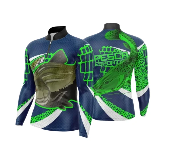 Arte Camiseta de Pesca Esportiva - 2024- 2025 - Templates Prontos