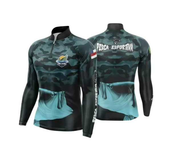 Arte Camiseta de Pesca Esportiva - 2024- 2025 - Templates Prontos