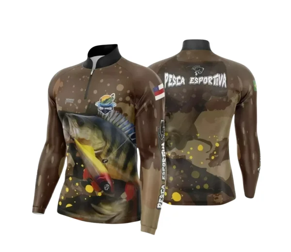 Arte Camiseta de Pesca Esportiva - 2024- 2025 - Templates Prontos