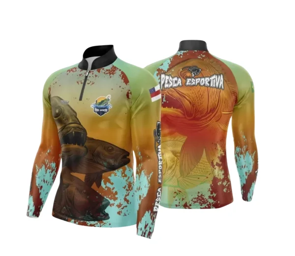 Arte Camiseta de Pesca Esportiva - 2024- 2025 - Templates Prontos