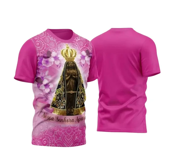 Arte Estampa Camisa 2024 - Religião - Festejo - Nossa Senhora Aparecida 2024 - 2025