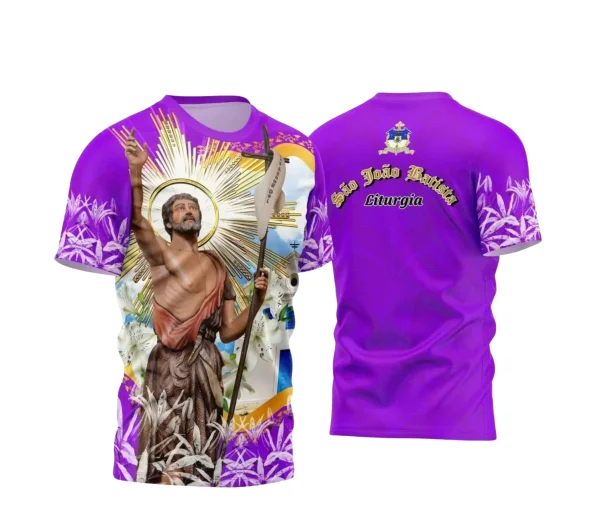 Arte Estampa Camisa 2024 - Religião - Festejo - São João Batista 2024 - 2025