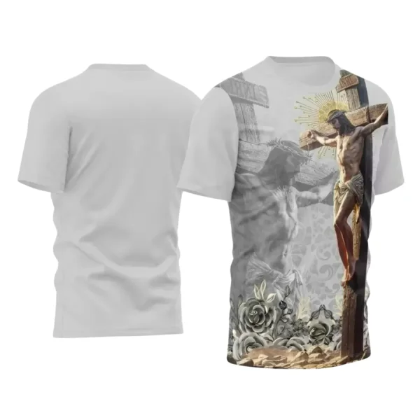 Arte Estampa - Camisa Branca - Religião 2024 - Jesus Cristo