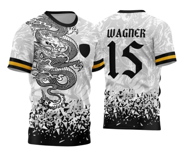 Camisa Interclasse Escolar Tema Dragão Negro