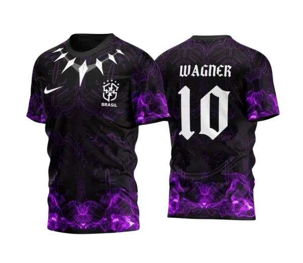 Arte Estampa Camisa Preta e Roxa Vetor - Interclasse 2024 - Jogos Internos 2024 - Pantera