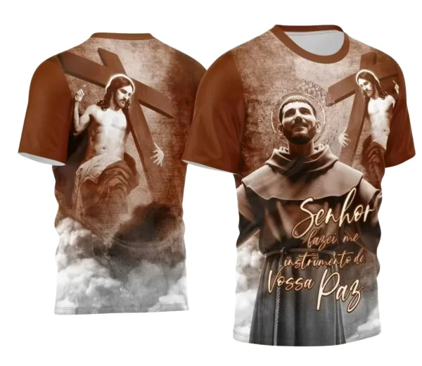 Camisa Religiosa São Francisco para Festejo e Devoção
