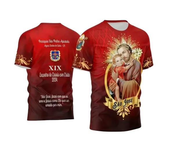 Arte Estampa Camisa - Religião - Festejo - São José - 2024 - 2025
