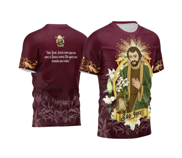 Arte Estampa Camisa - Religião - Festejo - São José - 2024 - 2025