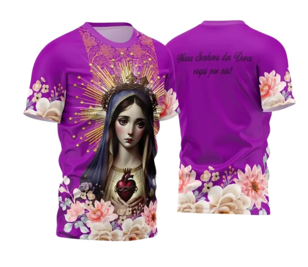 Camisa Religiosa Nossa Senhora das Dores | Doces Desenhos