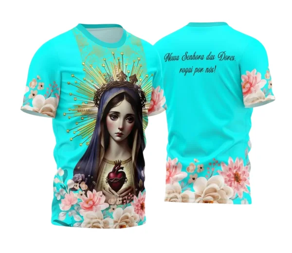 Camisa Religiosa Nossa Senhora das Dores | Doces Desenhos