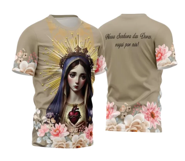 Camisa Religiosa Nossa Senhora das Dores | Doces Desenhos