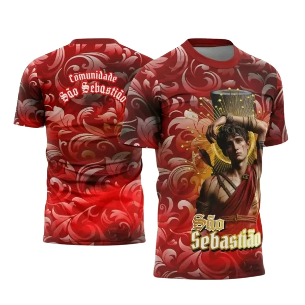 Arte Estampa - Camisa Religiosa - São Sebastião - Religião - 2025 - Festejo e Devoção
