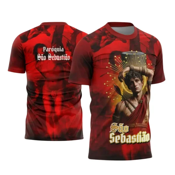 Arte Estampa - Camisa Religiosa - São Sebastião - Religião - 2025 - Festejo e Devoção