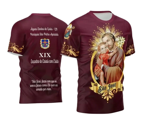 Camisa Religiosa São José para Festejo e Devoção