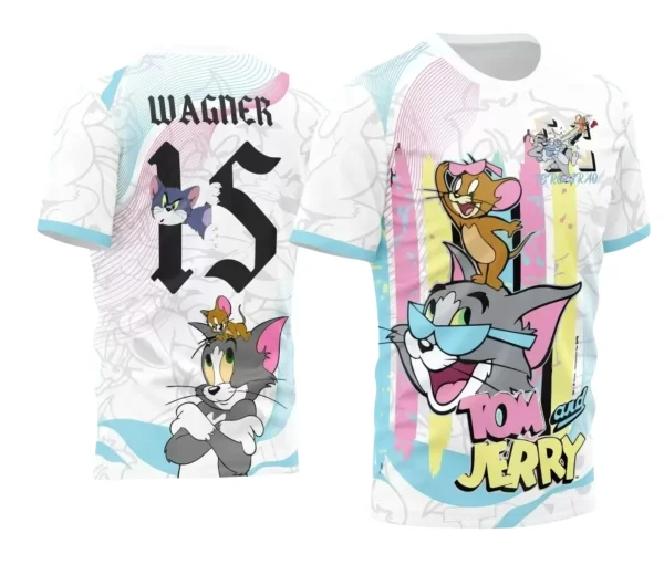 Camisa Interclasse Escolar Tema Tom e Jerry