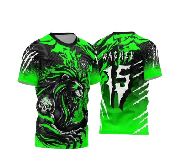 Arte Estampa Camiseta Escolar 2025: Tema Leão para Interclasse