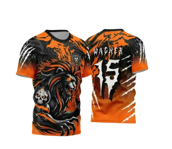 Arte Estampa Camiseta Escolar 2025: Tema Leão para Interclasse