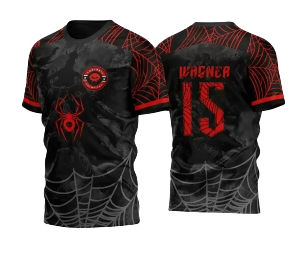 Camiseta Escolar Preta – Estampa Aranha Interclasse