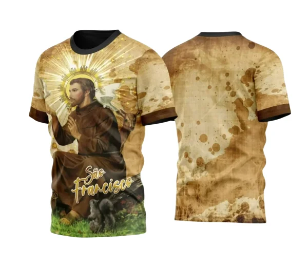 Camisa Religiosa São Francisco de Assis para Festejo