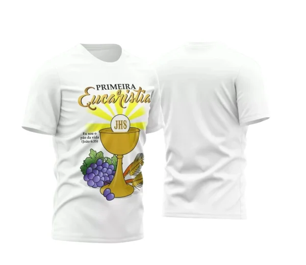 Arte Vetor Camisa Branca Religião - Eucaristia