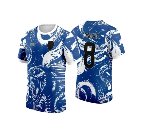 Arte Vetor Camisa Branca e Azul - Interclasse 2024 - Jogos Internos 2024 - Serpente