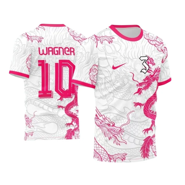 Arte Vetor Camisa Futebol Interclasse Dragão Rosa