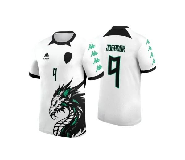 Arte Vetor Camisa InterClasse 2024 Dragão Branco com Verde