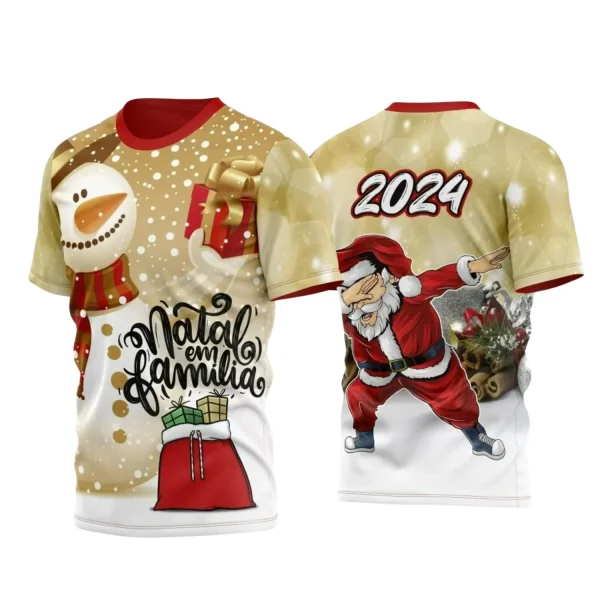 Arte Vetor - Camisa Natalina - Natal 2024 - Natal Família